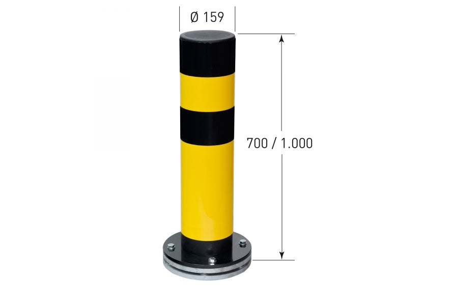 Black Bull Flex HD Heavy Duty Rotating Industrial Bollard