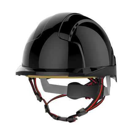 JSP EVOLite Skyworker Micro Peak Wheel Ratchet Safety Helmet Vented (Black)