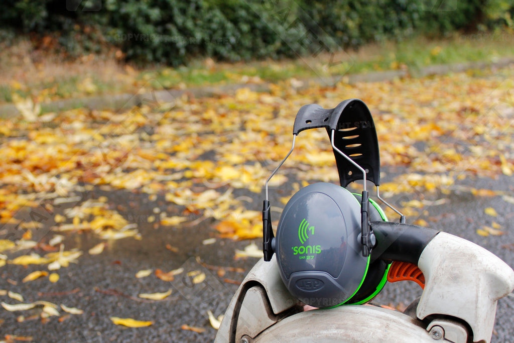 JSP Sonis 1 Moulded Headband Ear Defenders Grey/Green - SNR 27 | AEB010-0AY-800