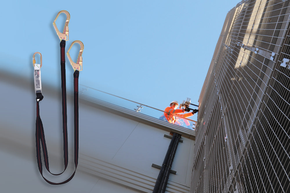 JSP Spartan 2m Twin Fall Arrest Lanyard - Scaffold Hook | FAR0307