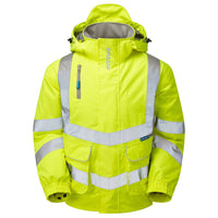 Pulsar Protect Hi Vis Yellow Waterproof Padded Bomber Jacket P191