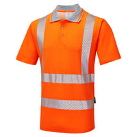Pulsar Life Mens Rail Spec Hi Vis Orange Short Sleeved Polo Shirt LFE924-NB
