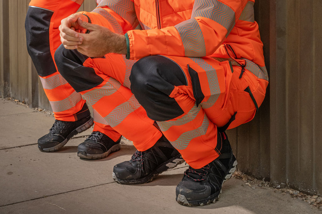 Pulsar Life Mens Rail Spec Hi Vis Orange Combat Trousers LFE922