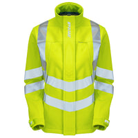 Pulsar Protect Ladies Hi Vis Yellow Soft Shell Jacket P706