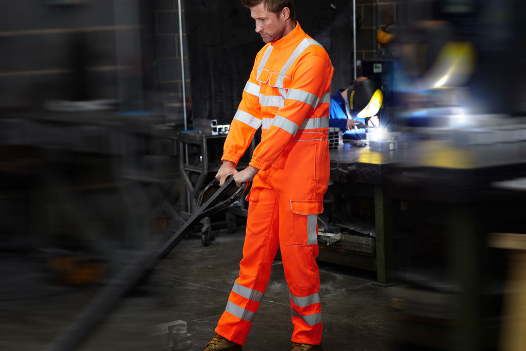 Pulsar Protect Hi Vis Combat Orange Rail Spec Coverall PR339
