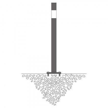 Traffic Line Barrier Post Bolt Down 70x70 Galv_anthracite_wb Square Diagram