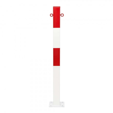 Traffic Line Barrier Post Bolt Down 70x70 Galv_red_white 2 Eyelets