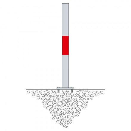 Traffic Line Barrier Post Bolt Down 76mm Galv