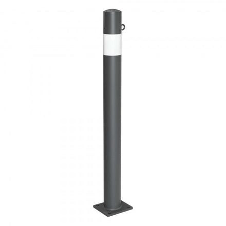 Traffic Line Barrier Post Bolt Down 90mm Galv_anthracite_wb 1 Eyelet