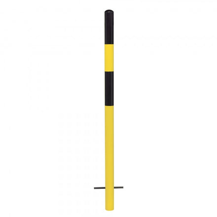Traffic Line Barrier Post Cast In 60mm Galv_black_yellow 0 Eyelets