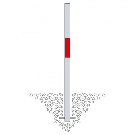 Traffic Line Barrier Post Cast In 60mm Galv