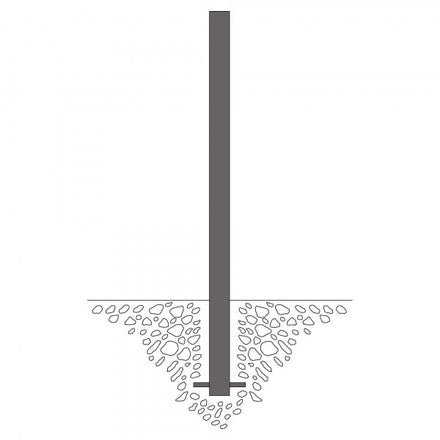 Traffic Line Barrier Post Cast In 70x70 Galv