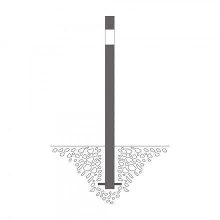 Traffic Line Barrier Post Cast In 70x70 Galv_anthracite_wb Square Diagram