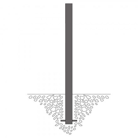 Traffic Line Barrier Post Cast In 76mm Galv