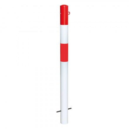 Traffic Line Barrier Post Cast In 90mm Galv_red_white 1 Eyelet