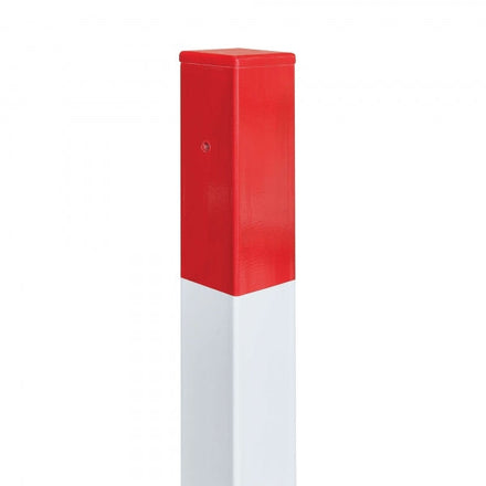 Traffic Line Barrier Post Galv_red_white Square Top