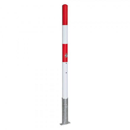 Traffic Line Removable Barrier Post 60mm Galv_red_white Triangle Lock