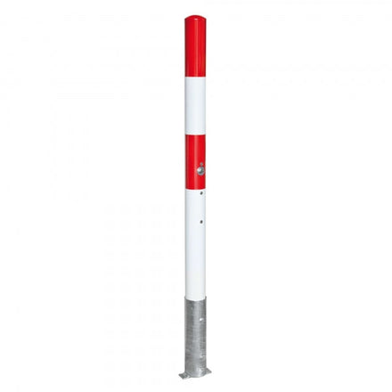 Traffic Line Removable Barrier Post 76mm Galv_red_white Triangle Lock
