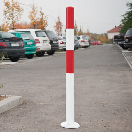 Traffic Line Screw Fix Removable Bollard In Situ
