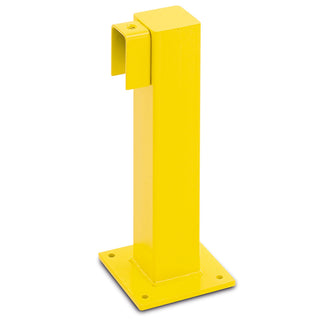 Black Bull HD Impact Protection Railing System Post (500mm / Powder Coated Yellow / End Post)