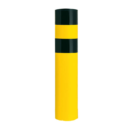 Black Bull Cast In Bollard 1200mm Black Yellow 273mm
