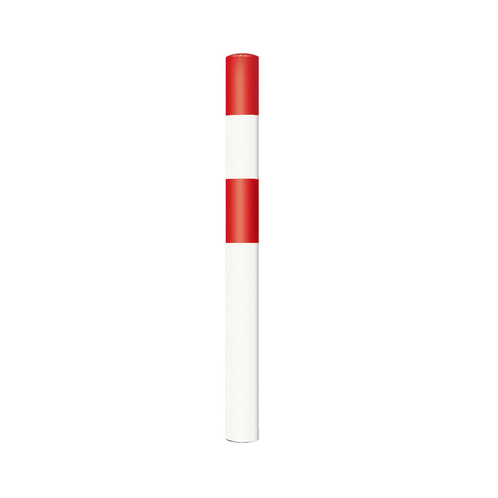 Black Bull Cast In Bollard 1200mm Red White 90mm