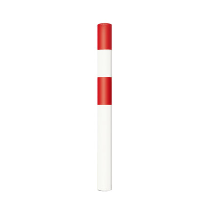 Black Bull Cast In Bollard 1200mm Red White 90mm