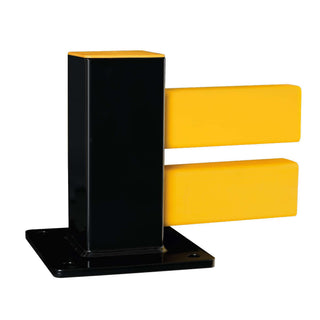 Black Bull Low-Level Flexible Impact Protection Barrier Posts (End Post)