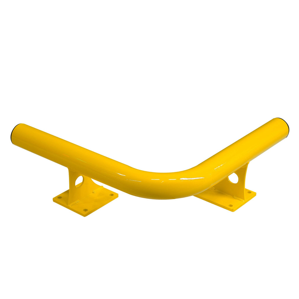 Black Bull Raised Collision Bar Corner Section | Powder Coated Yellow