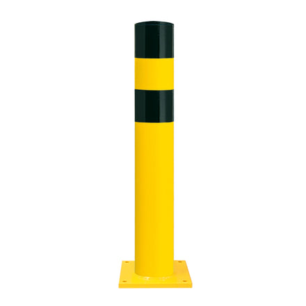 Black Bull Surface Mount Bollard 1200mm Black Yellow 194mm