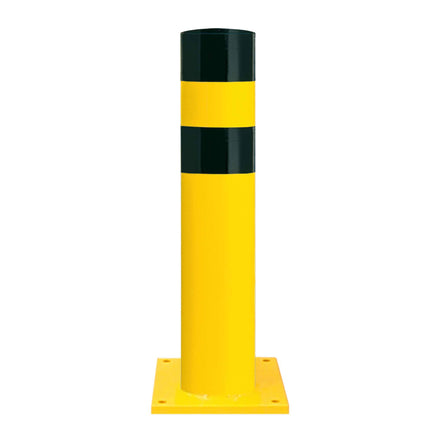 Black Bull Surface Mount Bollard 1200mm Black Yellow 273mm