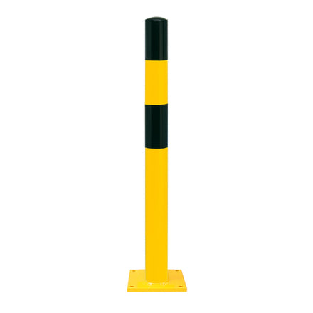Black Bull Surface Mount Bollard 1200mm Black Yellow 90mm