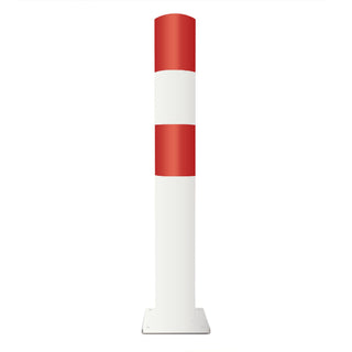 Black Bull Heavy Duty Fixed Bollard (Red & White / 90mm / Bolt Down)