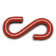 Chain S Hook Chain Connecting Link Galvanised Plastic Red