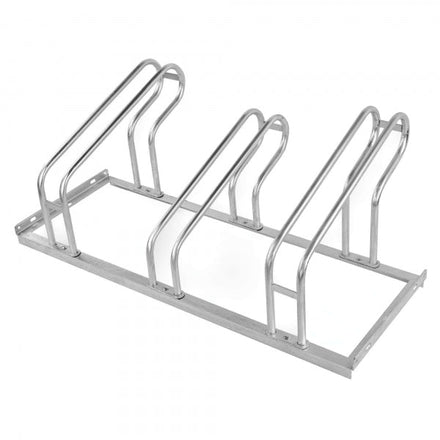 City Bicycle Rack Classic Galvanised Single Side 3 Bikes
