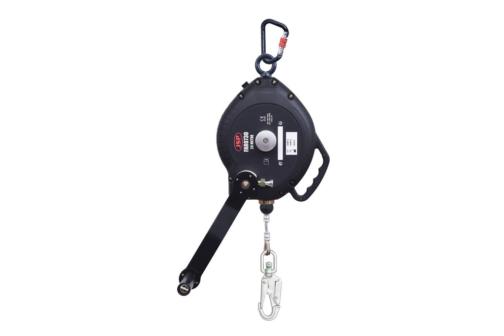 20m Wire Self Retractable Lifeline - Integrated Winch for Rescue - JSP | FAR0730