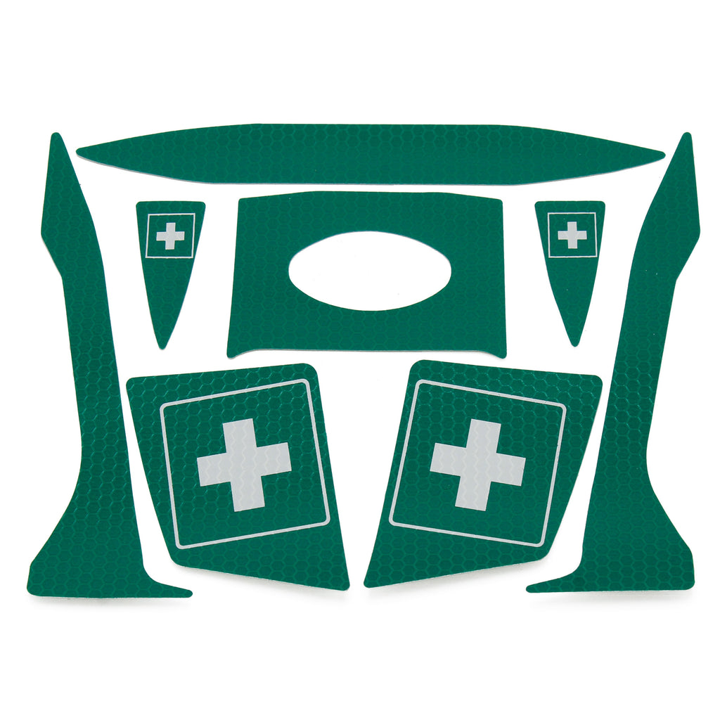 JSP CR2 Reflective Stickers For Evolite Hard Hats (Green (first aider) / Single)
