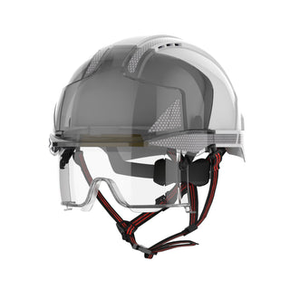 JSP EVO VISTAlens Dualswitch Vented Reflective Safety Helmet - CR2 (White/Smoke)