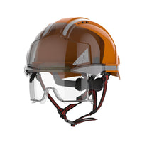 JSP EVO VISTAlens Dualswitch Vented Reflective Safety Helmet - CR2 | Orange/Smoke