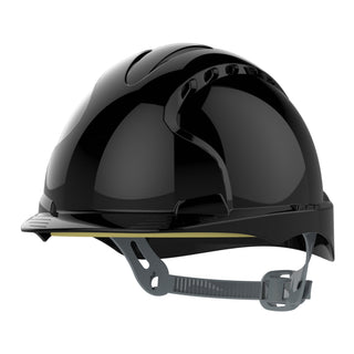 JSP EVO2 Safety Helmet Mid Peak Slip Ratchet Vented (Black)