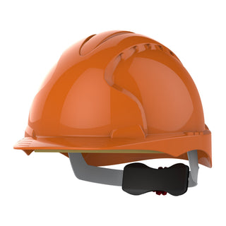 JSP EVO3 Schutzhelm mit mittlerem Schirm und Drehradverstellung | Orange
