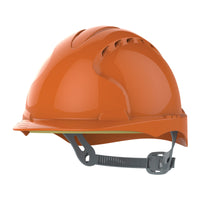 JSP EVO3 Safety Helmet Mid Peak Slip Ratchet Vented | Orange