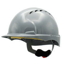 JSP EVO3 Safety Helmet Mid Peak Wheel Ratchet Vented | Grey