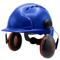 JSP EVO3 With Sonis Compact Ear Defenders Hard Hat Kit | Blue