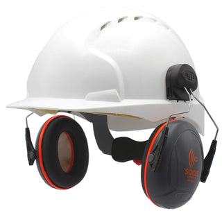 JSP EVO3 Schutzhelm-Set mit Sonis Compact Kapselgehörschutz | Weiß