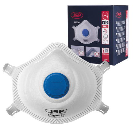 JSP Disposable Moulded Face Mask FFP3 With Valve (M632) 10 Pack | BGZ130-000-A00