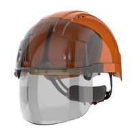 JSP EVO VISTAshield Safety Helmet with Integrated Face Shield Vented | Orange/Smoke