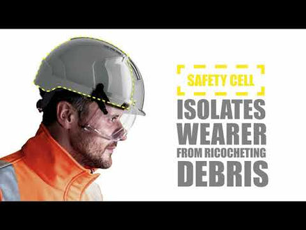 JSP EVO VISTAshield Safety Helmet with Integrated Face Shield Vented | White/Smoke