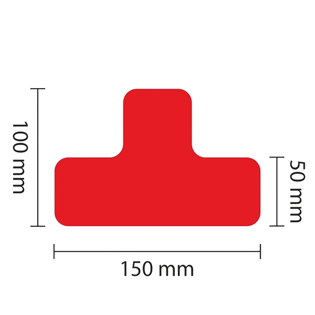 PROline Warehouse & Pallet Zone Markers - Self-Adhesive Stickers - Red