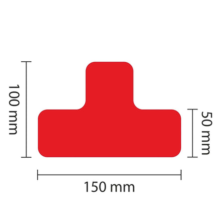 PROline Warehouse & Pallet Zone Markers - Self-Adhesive Stickers - Red